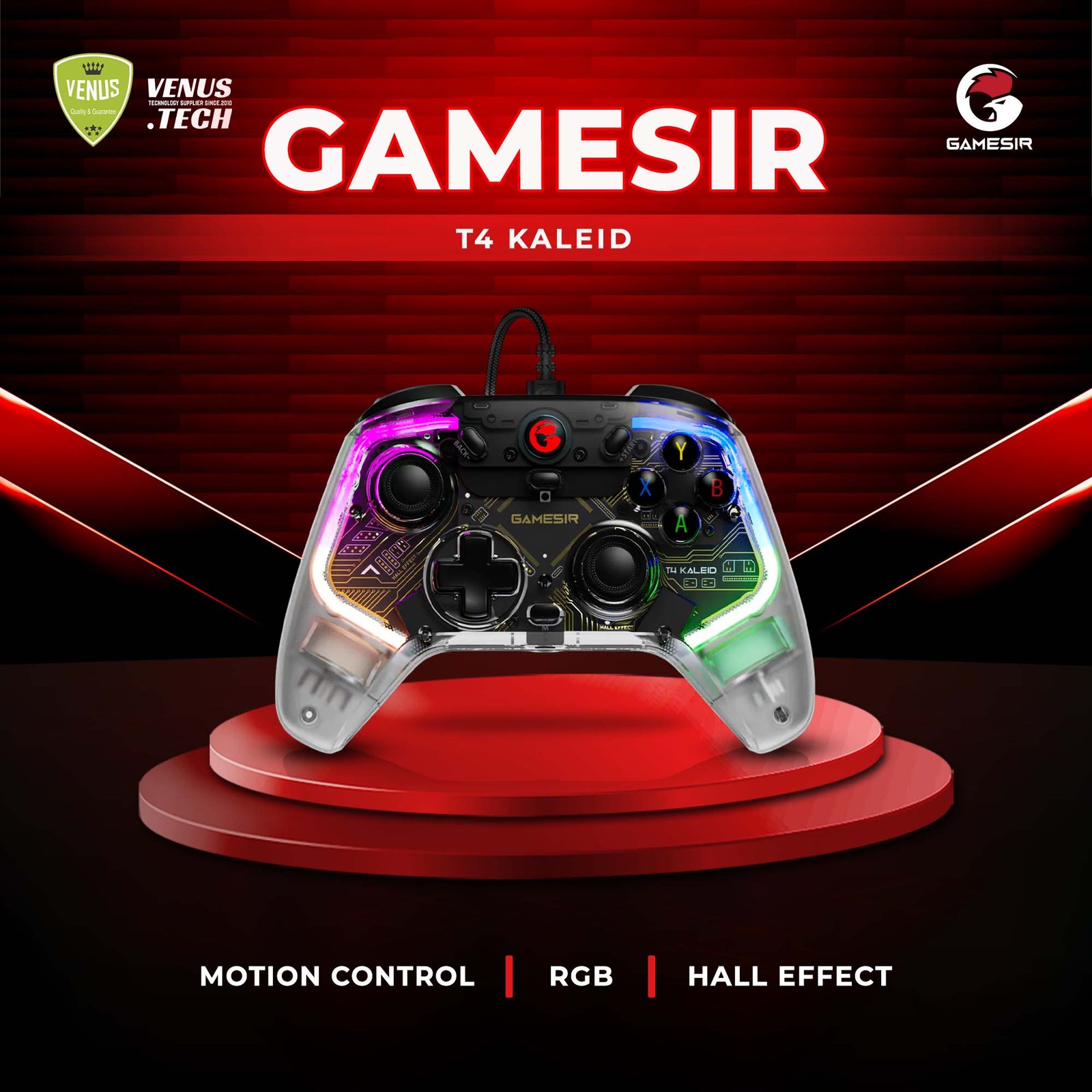 1 - GameSir-T4k GameSir T4 Kaleid Wired Gamepad with Hall Effect for Nintendo PC Steam Android TV Box - Image 1