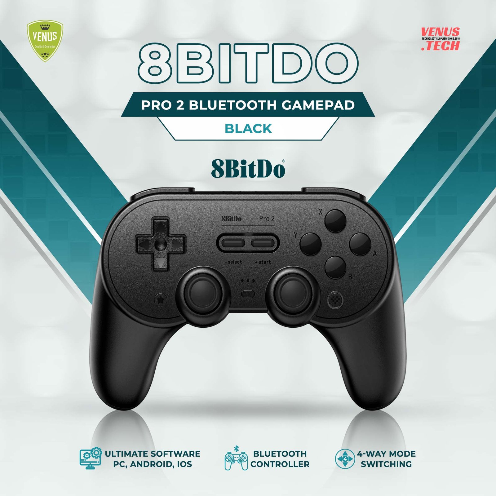 10 - Pro 2 Bluetooth gamepad Black 8BitDo Pro 2 Bluetooth gamepad - Image 1