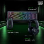 Razer Gaming Bundle - Deathadder Gaming Mouse / Cynosa V2 - Gaming Keyboard / Kraken X Lite Gaming Headset