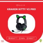 Razer Kraken Kitty V2 Pro Wired RGB Headset: Interchangeable Ears (Kitty, Bear, Bunny) - Stream Reactive Lighting - Detachable HyperClear Cardioid Mic - 50mm Drivers - 7.1 Surround Sound - Black