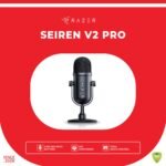 Razer Seiren V2 Pro - Professional-Grade USB Microphone for Streamers (Dynamic Microphone, High Pass Filter, Mic Monitoring, Built in Shock Absorber & Mic Windsock, Gain Control & Mute Button) Black