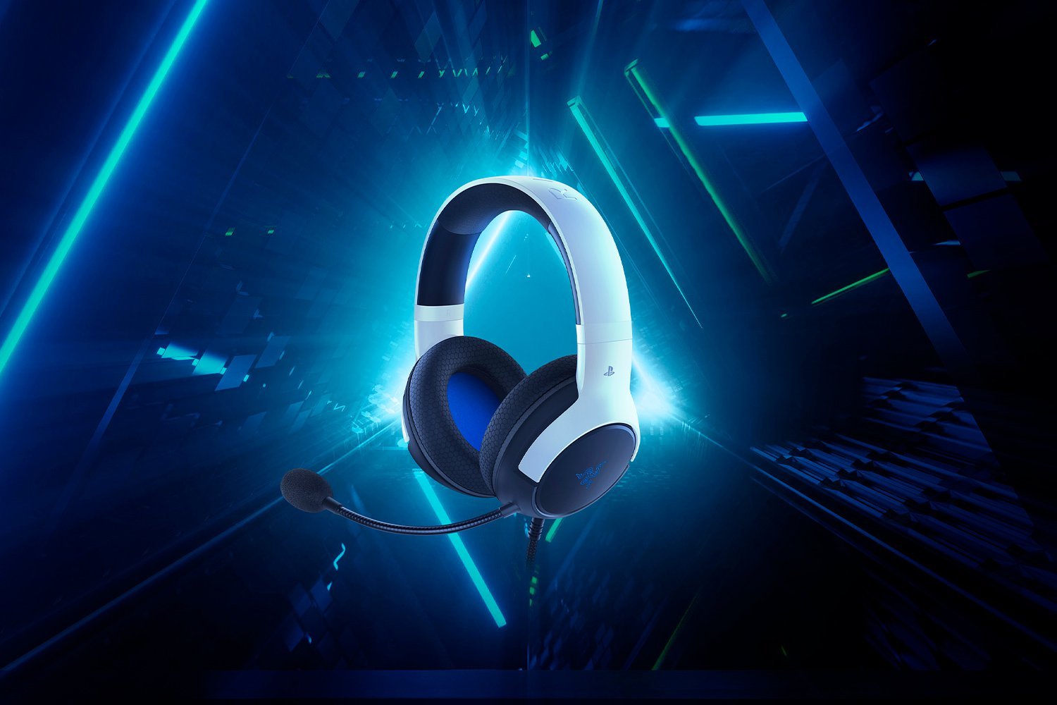 Razer Kaira X Wired Gaming Headset for Playstation 5 / PS5, PS4, PC, Mac, Mobile: 50mm Drivers - HyperClear Cardioid Mic - Memory Foam Cushions - On-Headset Controls - White & Black - Image 2