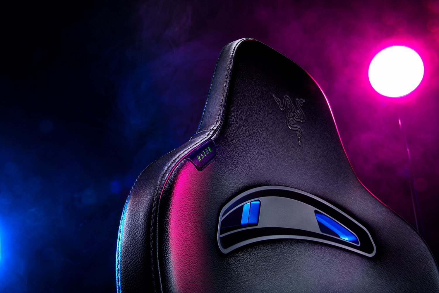 Razer Enki Gaming Chair: All-Day Gaming Comfort - Built-in Lumbar Arch - Optimized Cushion Density - Dual-Textured, Eco-Friendly Synthetic Leather - Reactive Seat Tilt & 152-Degree Recline - Black - Image 3