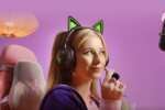 Razer Kraken Kitty V2 - Wired RGB Headset with Kitty Ears (Stream Reactive Lighting, HyperClear Cardioid Mic, TriForce 40 mm Drivers, 7.1 Surround Sound) Black - Image 2