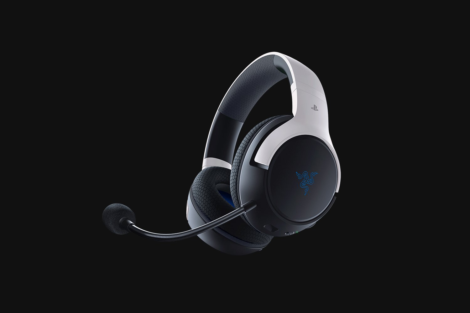 Razer Kaira HyperSpeed Wireless Gaming Headset for Playstation 5 / PS5, PS4, PC, Mobile: 50mm Drivers - HyperClear Cardioid Mic - Memory Foam Cushions - Bluetooth - 30 Hr Battery - White & Black - Image 3