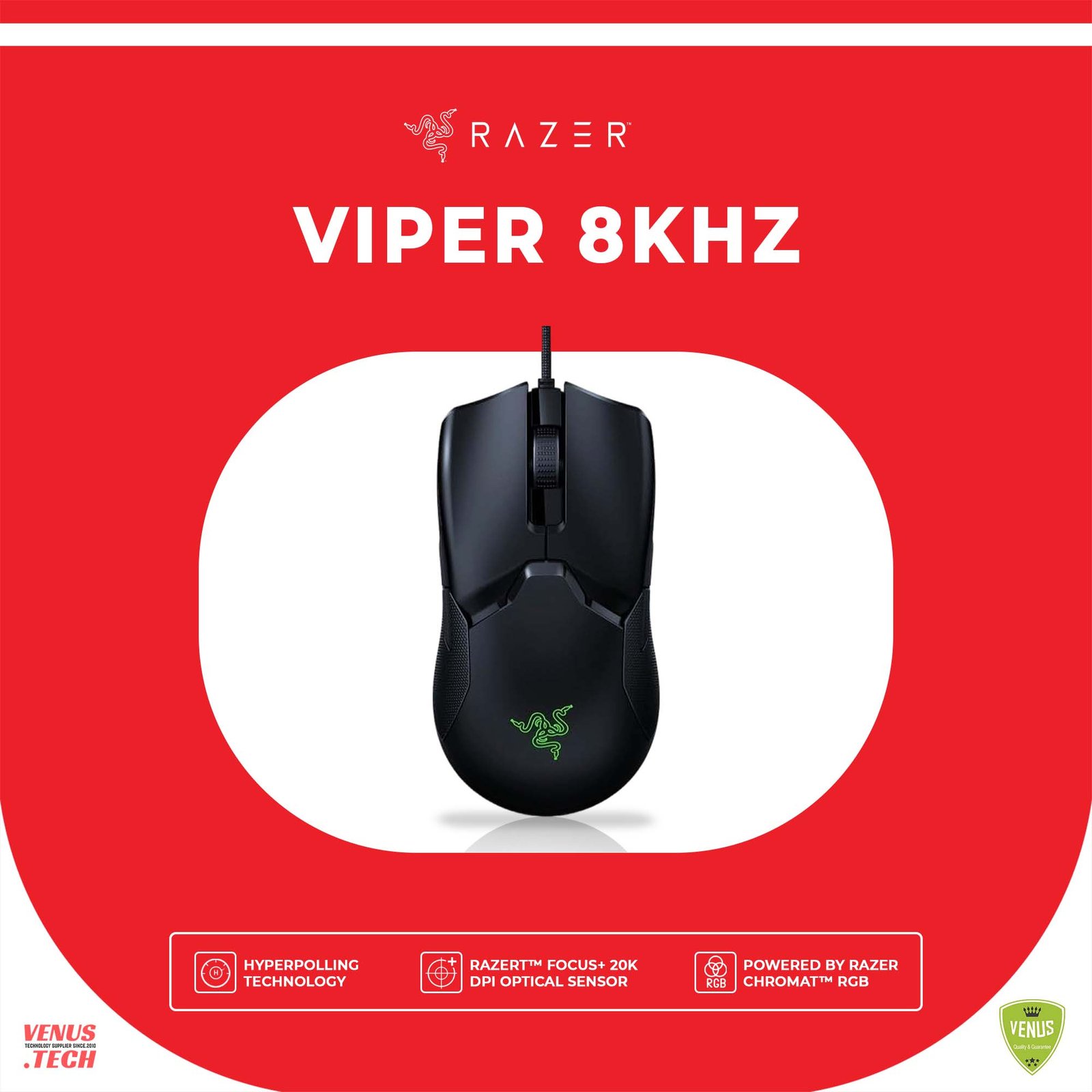 19 - Viper 8KHz Razer Viper 8K Hz - Ambidextrous E-Sport Gaming Mouse - Image 1