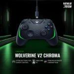Razer Wolverine V2 Chroma Wired Gaming Controller for Xbox Series X: RGB Lighting - Remappable Front-Facing Buttons - Mecha-Tactile Action Buttons & D-Pad - Hair Trigger Mode w/Trigger Stop-Switches