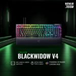 Razer BlackWidow V4 -Green Mechanical Switches I 6 Dedicated Macro Keys I 2-Side Underglow and Per-Key Lighting I Mechanical Gaming Keyboard Chroma RGB- Black - RZ03-04690100-R3M1