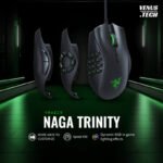 Razer Naga Trinity Gaming Mouse: 16,000 DPI Optical Sensor - Chroma RGB Lighting