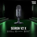 Razer Seiren V2 X USB Condenser Microphone | for Streaming and Gaming on PC | Supercardioid Pickup Pattern | Integrated Digital Limiter | Mic Monitoring and Gain Control | Built-in Shock Absorber