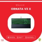Razer Ornata V3 X Gaming Keyboard: Low-Profile Keys - Silent Membrane Switches - UV-Coated Keycaps - Spill Resistant - Chroma RGB Lighting - Ergonomic Wrist Rest - Classic Black - RZ03-04470100-R3M1