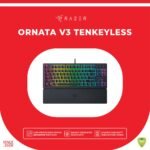 Razer Ornata V3 Tenkeyless - Low Profile Gaming Mechanical Membrane Wired Keyboard-Black-RZ03-04880100-R3M1