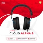 HyperX Cloud Alpha S - PC Gaming Headset, 7.1 Surround Sound, Adjustable Bass, Dual Chamber Drivers, Chat Mixer, Breathable Leatherette, Memory Foam, and Noise Cancelling Microphone - Blue