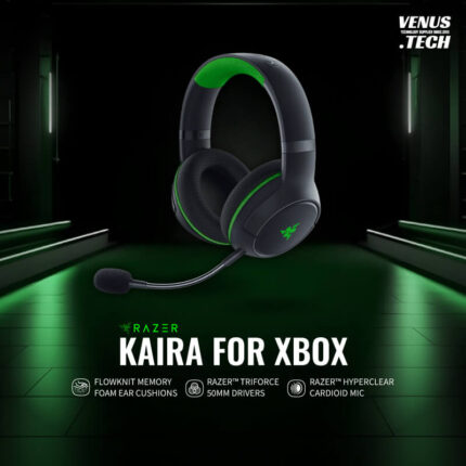 Razer Kaira Wireless Gaming Headset For Xbox Series X - Bendable Hyperclear Cardioid Mic, Triforce Titanium 50Mm Drivers,On-Earcup Audio Controls, Xbox Wireless - Rz04-03480100-R3M1