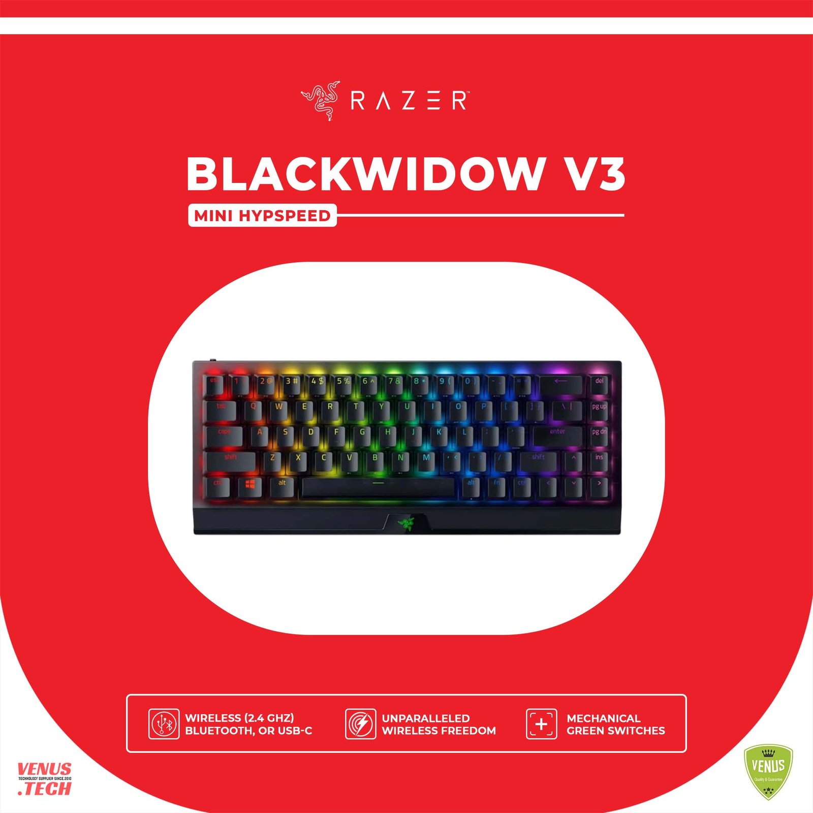 26 - BlackWidow V3 MINI HYPSPEED (YELSW) RAZER BLACKWIDOWV3 MINIHYPSPEED(YELSW)PHMED-US - Image 1
