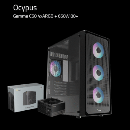 Ocypus Gamma C50 Black ARGB PSU P650-80+ 4FANS