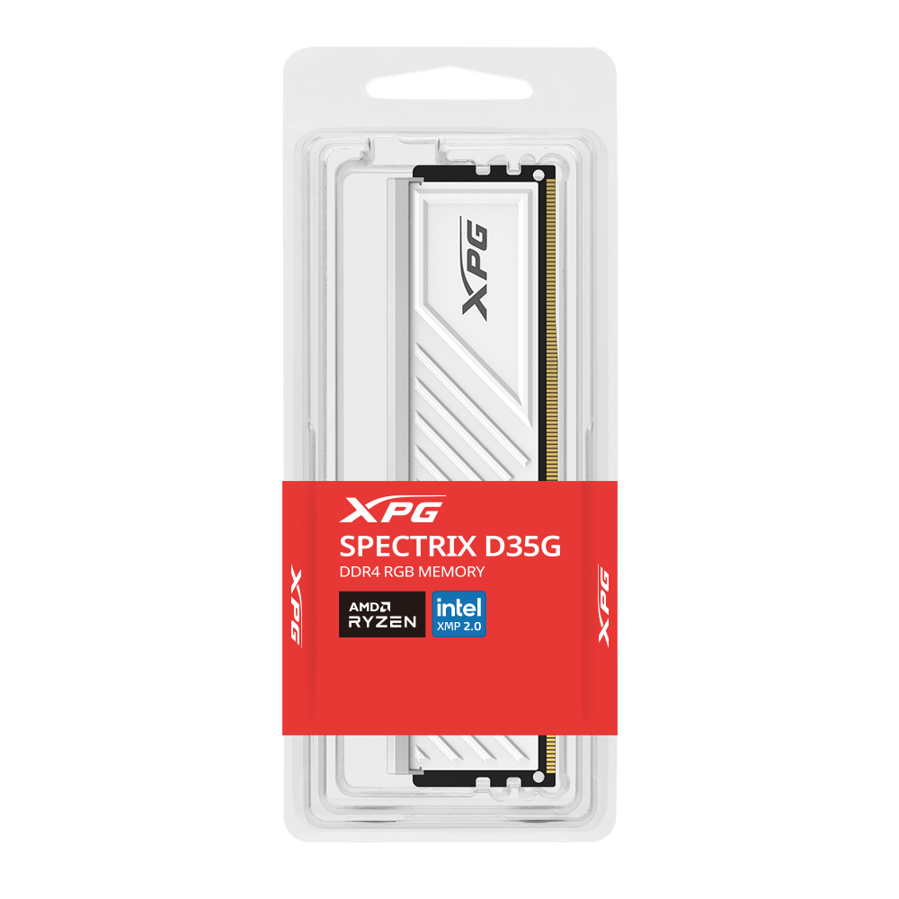 d35g_1000x1000_white_已更換 ADATA XPG D35G RGB 8GB (1x8GB) 3200MHz DDR4 White - Image 2